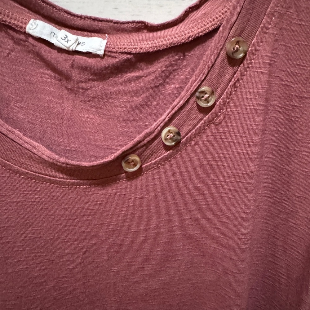 Maurices Mauve Button-Accent Tank Top